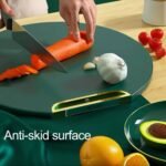 (ON SALES) BIG SIZE ANTI SKID CHOP BONE DOUBLE SIDED GREEN CHOPPING BOARD