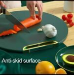 (ON SALES) BIG SIZE ANTI SKID CHOP BONE DOUBLE SIDED GREEN CHOPPING BOARD