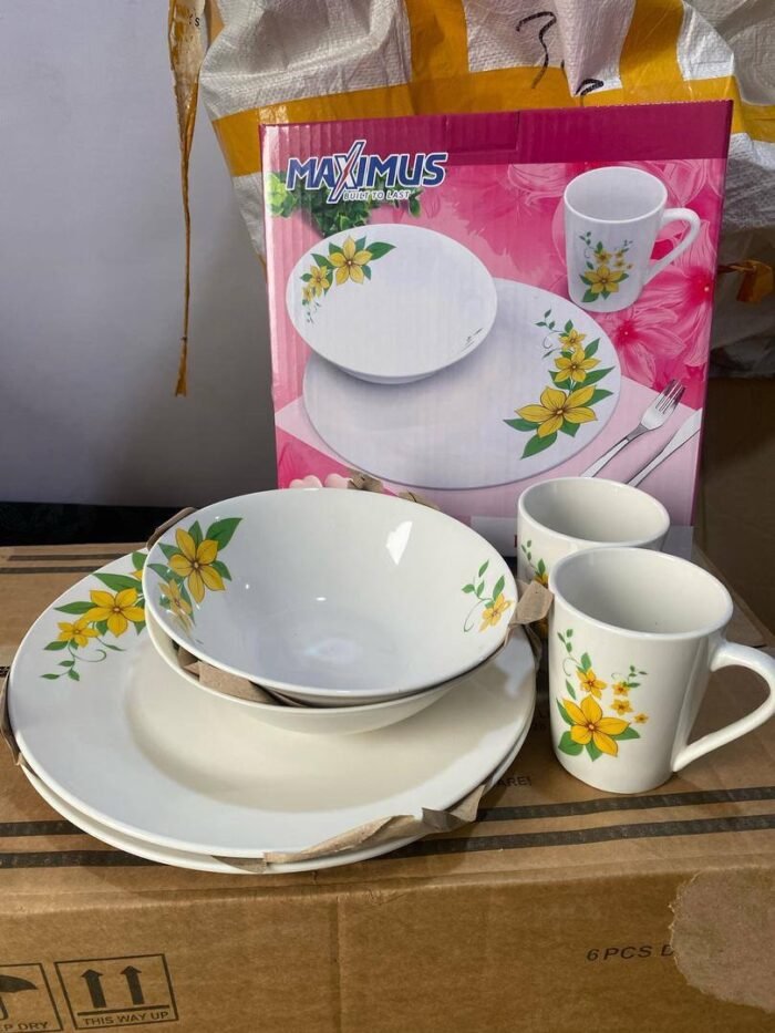 6PC DINNER SET

2 SOUP BOWL
2 FLAT PLATE 
2 CUP - Image 2