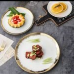 16PC HIGH QUAL GOLD/WHITE EUROPEAN LUXURY CERAMIC STONEWARE DINNER SET(ROUND SHAPE)


 4 Serving plate
4 Side plate
4 Soup bowls 
4 Cups - Image 3