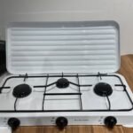 3 FACE QUALITY THICK BODY SLIVER CRIEST GAS COOKER WITH COVER••WHITE - Image 2