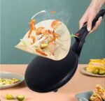 DISNIE REGINA AUTOMATIC ELECTRIC INSTANT HEATING CREPE MAKER,PANCAKE MAKER,SPRING ROLL PASTRY PAN(Comes with flat bowl n whisking iron)
