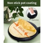 DISNIE REGINA AUTOMATIC ELECTRIC INSTANT HEATING CREPE MAKER,PANCAKE MAKER,SPRING ROLL PASTRY PAN(Comes with flat bowl n whisking iron) - Image 2