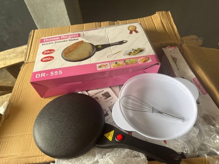 DISNIE REGINA AUTOMATIC ELECTRIC INSTANT HEATING CREPE MAKER,PANCAKE MAKER,SPRING ROLL PASTRY PAN(Comes with flat bowl n whisking iron) - Image 5