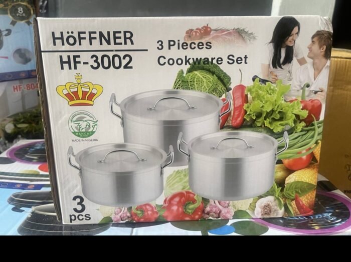 3PC HOFFNER ALUMINUM POT SET SIZE 18,20&22CM(3002) - Image 2