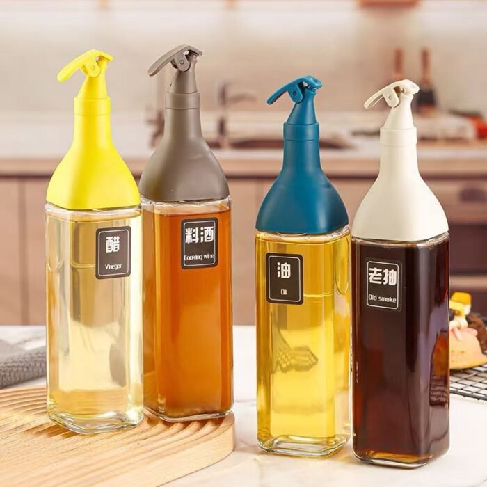 (ON SALES) GLASS OIL SPECIAL SEASONING STOPPER CAP DISPENSER SPRAYER BOTTLE WITH STICKER - Image 2
