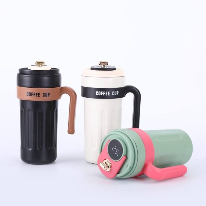 (ON SALES) 680ML BIG SIZE TEMPERATURE DISPLAY SMART COFFEE STAINLESS STEEL THERMOS MUG/VACUUM FLASK(For hot or Cold) - Image 2