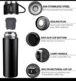 (ON SALES) HIGH QUALITY 3IN1 STAINLESS STEEL VACUUM FLASK 500ML(COMES IN A BEAUTIFUL BLACK BOX) - Image 6