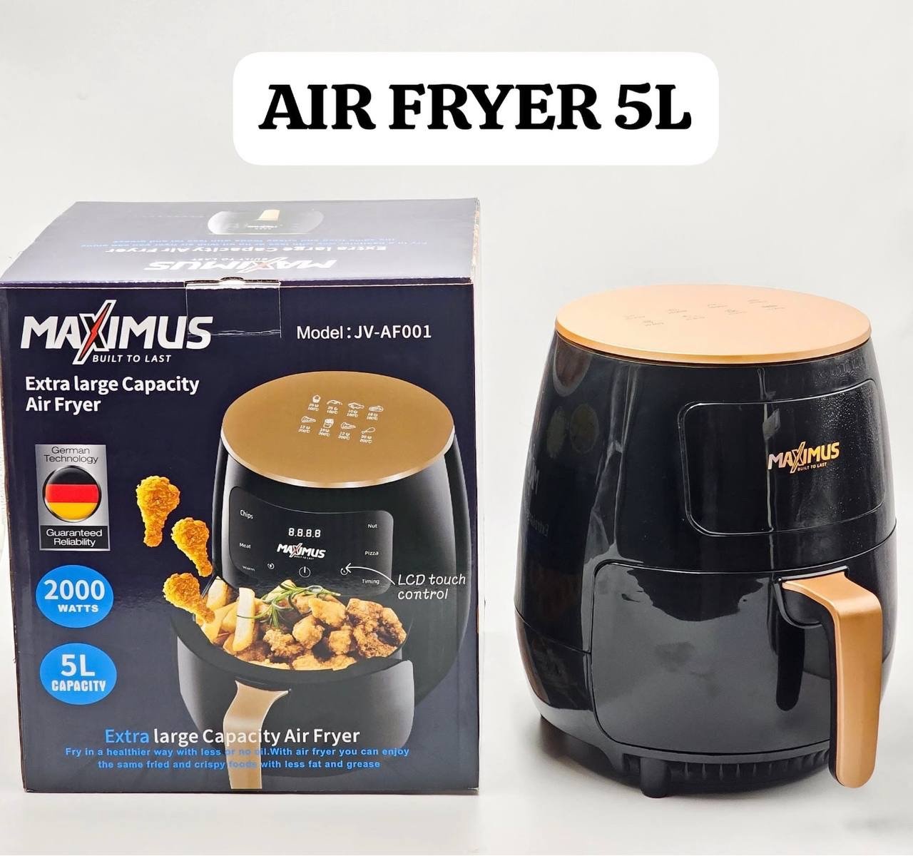 img_0570-2 5LTR MAXIMUS DIGITAL AIR FRYER - Image 1