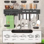 60CM KITCHEN IRON CUTLERY RACK WITH 3 SPOON CUP - Image 3