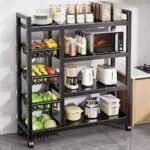 QUALITY STRONG HEAVY DUTY FOLDABLE METAL MULTIPURPOSE STORAGE SHELF AND FRUIT STORAGE RACK