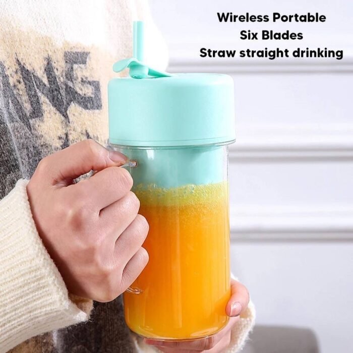 500ML RECHARGEABLE JUICER CUP WITH STRAW - Image 4