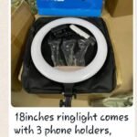 (ON SALES) 18 INCHES RINGLIGHT(BLUE CARTON)

WITH 3 PHONE HOLDER 
2.1M TRIPOD STAND
CHARGER
CARRIER BAG
REMOTE CONTROL