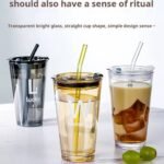 (ON SALES) QUALITY FANCY GLASS CUP WITH STRAW
Perfect for Coffee,Juice,Milk shake and Smoothie Design 6