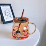 (ON SALES) GLASS STRAW CUP WITH CARTOON STICKER
Coffee,Smoothie,Milk shake cup
Comes in a box - Image 3