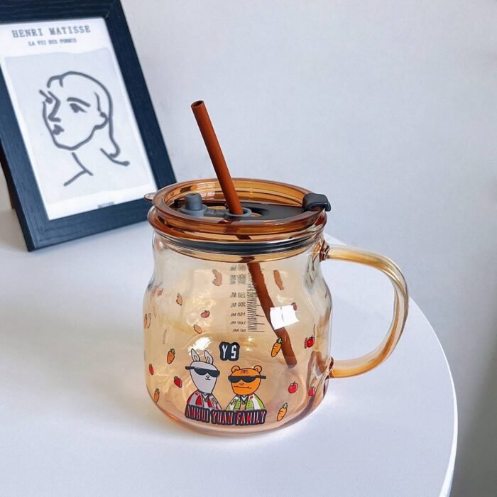 (ON SALES) GLASS STRAW CUP WITH CARTOON STICKER
Coffee,Smoothie,Milk shake cup
Comes in a box - Image 5