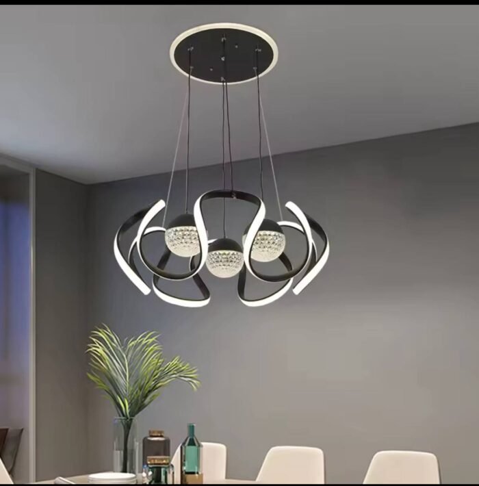 (ON SALES) MODERN MINIMALIST CLASS BALL CHANDELIER Design 3
Perfect for Dinning,Bedroom,Bar,Living room 

Display 3 LIGHT MODE - Image 3