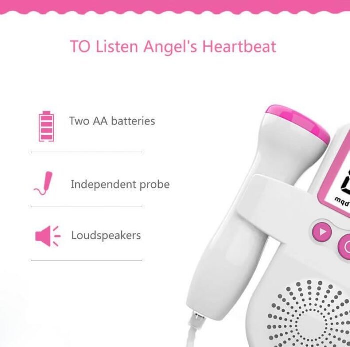 FETAL DOPPLER MACHINE(you can use from 9weeks)Allow you listen to your baby heartbeats - Image 3