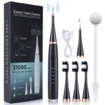 (ON SALES) RECHARGEABLE ULTRASONIC DENTAL CALCULUS REMOVER,TEETH WHITENING,TARTAR REMOVER ORAL IRRIGATOR(Comes with 3 replaceable brush,2 different medical steel cleaning head,mouth mirror)