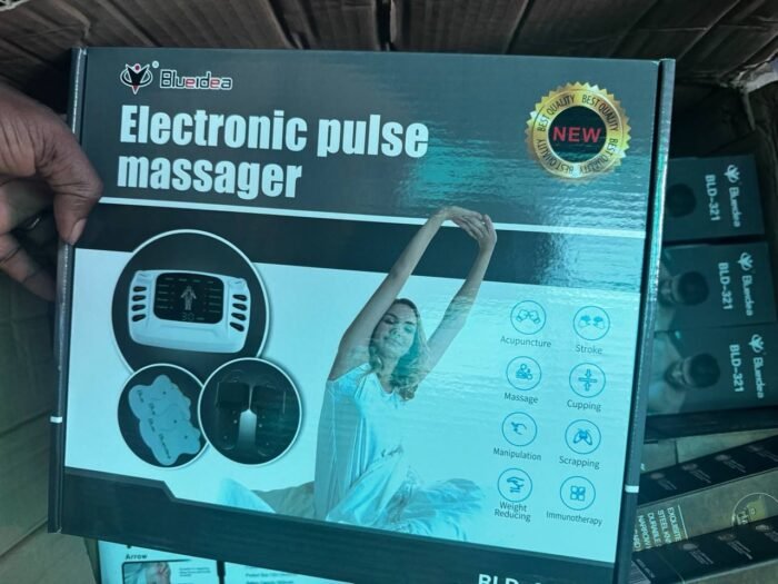 BLUE IDEA BRAND STROKE MASSAGER 
Electronic Body Slimming Pulse Massage for Muscle Relax Pain Relief Stimulator Tens Acupuncture Stroke Therapy Machine - Image 2