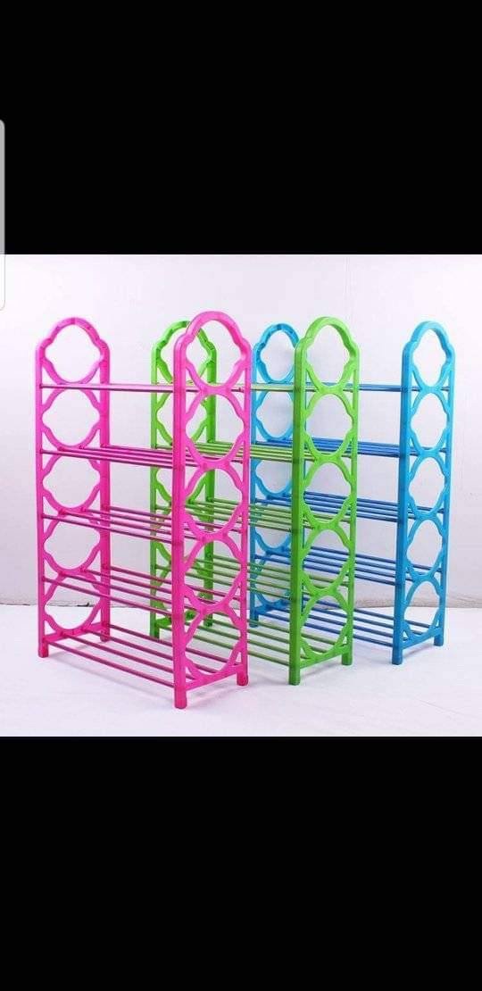 img_0979-2 MINI PLASTIC 5 STEP SHOE RACK - Image 1
