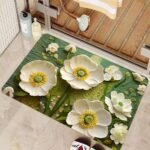 3D FLOWER PRINT DIATOMITE/SILICON DESIGN QUICK DRY/WATER ABSORBENT FOOTMAT DESIGN 4 

SIZE 40*60CM