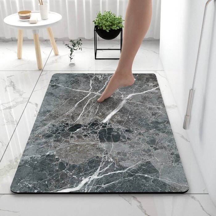 MARBLE DESIGN SILICON QUICK DRYING/WATER ABSORBENT FOOTMAT DESIGN 3 

SIZE 40*60CM - Image 2