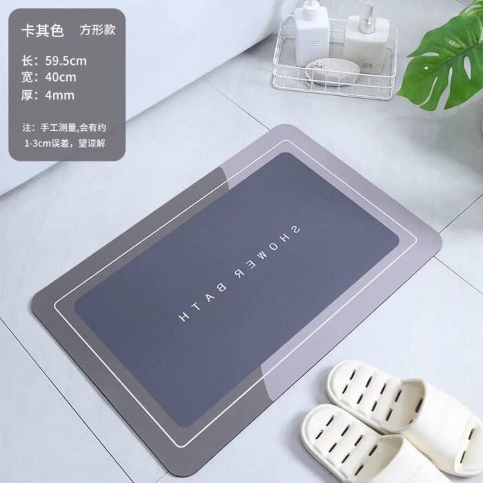 RECTANGULAR SHAPE SILICON QUICK DRYING/WATER ABSORBENT SHOWER FOOTMAT Design 1 

SIZE 40*60CM - Image 4