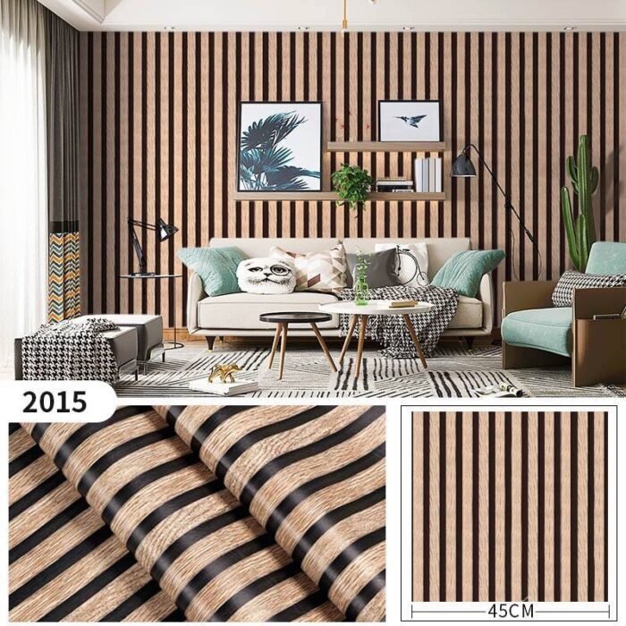 NEW IMPROVED PVC FLUTE OR STRIPE SELF-ADHESIVE WATERPROOF WALLPAPER 

SIZE:45CM by 10M - Image 3