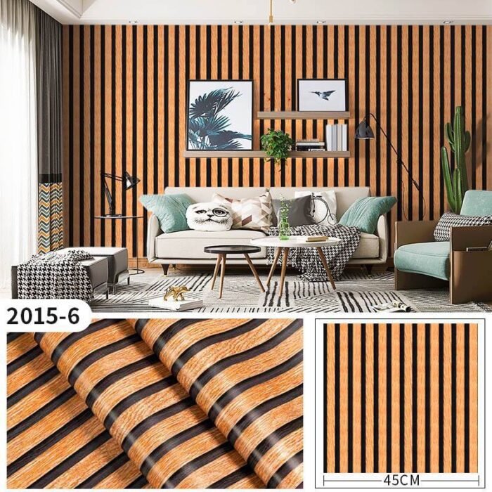 NEW IMPROVED PVC FLUTE OR STRIPE SELF-ADHESIVE WATERPROOF WALLPAPER 

SIZE:45CM by 10M - Image 4