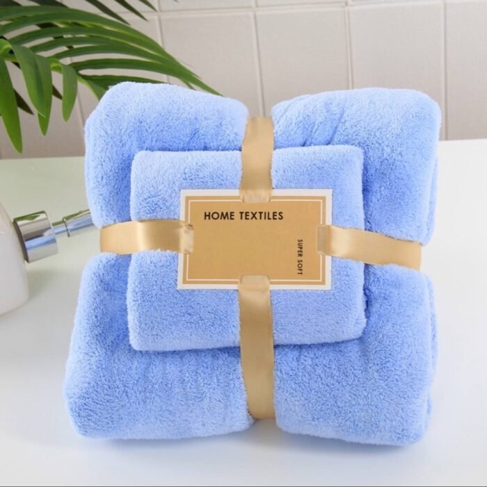 2IN1 FLUFFY WATER ABSORBENT TOWEL(Exactly  home textile brand)
💯 cotton•••VERY FULL AND FLUFFY - Image 3
