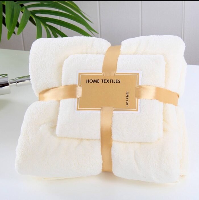 2IN1 FLUFFY WATER ABSORBENT TOWEL(Exactly  home textile brand)
💯 cotton•••VERY FULL AND FLUFFY - Image 4