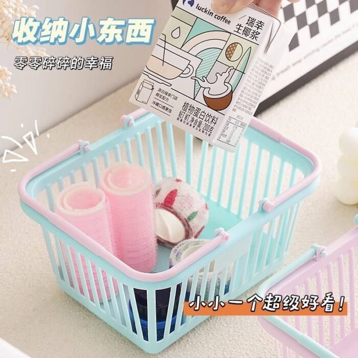 (ON SALES) CUTE MINI LAUNDRY/TOILETRIES BASKET Souvenir
You can keep your makeup,makeup kit,skin care product,perfect for office space,kitchen and bathroom 
Also perfect for aesthetics 
PERFECT FOR SOUVENIR - Image 5