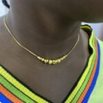 QUALITY NON TARNISH SUNBELLE FASHION BALL CHAIN AND EARRING SET