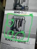 48KG QUALITY THICK DOUBLE IRON POLE/DOUBLE STEP CLOTHE RACK WITH TYRE(EXACT WEIGHT) BIGGEST SIZE 120*45*160CM - Image 4