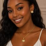QUALITY SUNBELLE FASHION NON TARNISH CHAIN AND EARRING STONE SET DESIGN 3