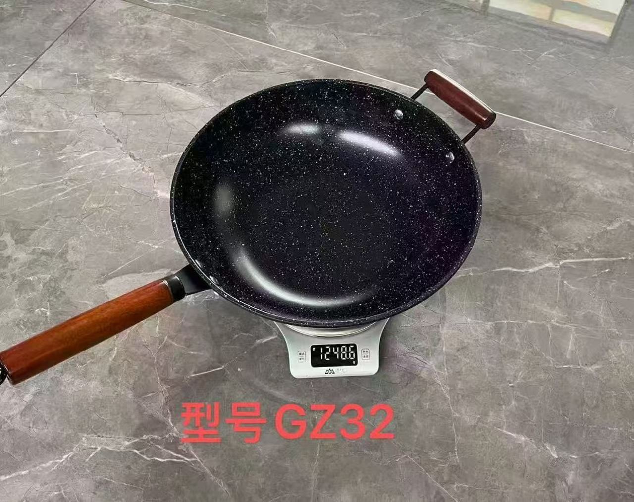 b45f8c85-977d-4bd4-a465-76b5cb8293e3 32CM WOK DOUBLE HANDLE FRYPAN(SX) - Image 1