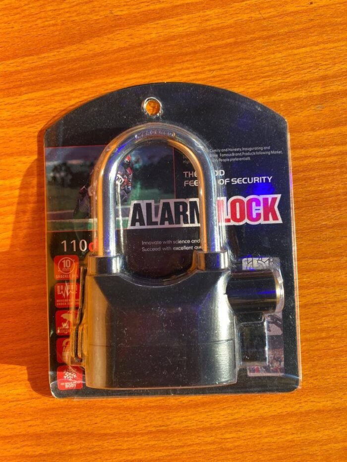 ANTI THEFT ALARM PADLOCK WITH 3 KEY MODEL AND SPARE BATTERY(Iron steel enclosure) - Image 2