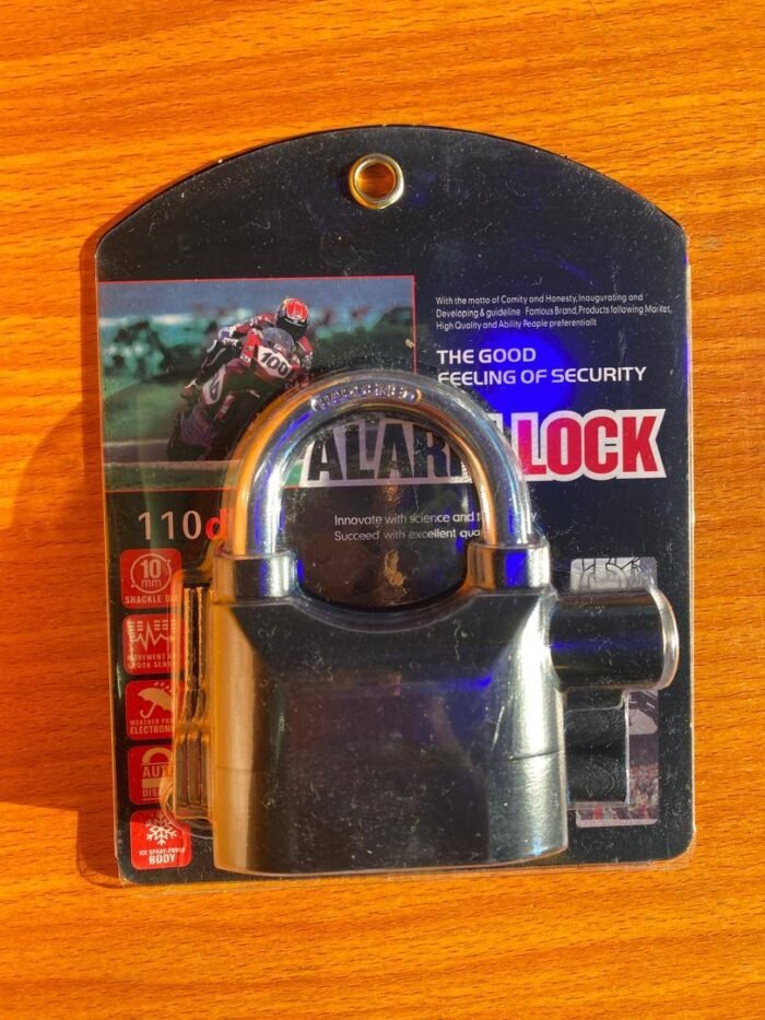 ANTI THEFT ALARM PADLOCK WITH 3 KEY MODEL AND SPARE BATTERY(Iron steel enclosure) - Image 3