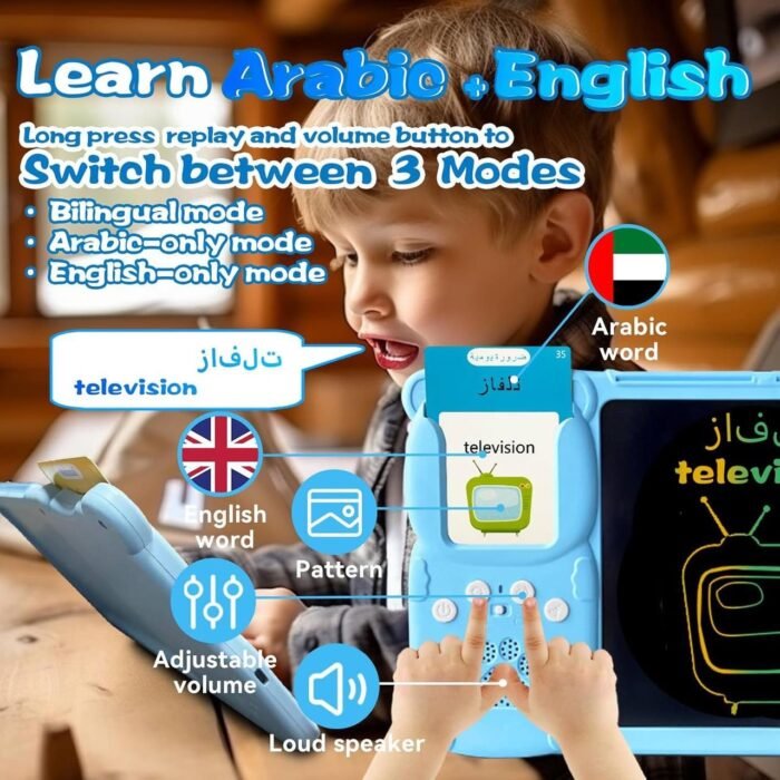 2IN1 WRITING BOARD AND EARLY LEARNING EDUCATIONAL CARD READER DEVICE WITH 255 CARDS 510 AUDIOBOOKS,ALSO SING KIDDIES LULLABY - Image 5