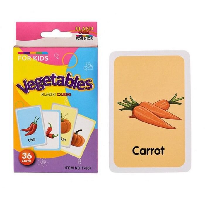 VEGETABLES: KIDS LEARNING FLASH CARDS(36PC CARDS) - Image 2