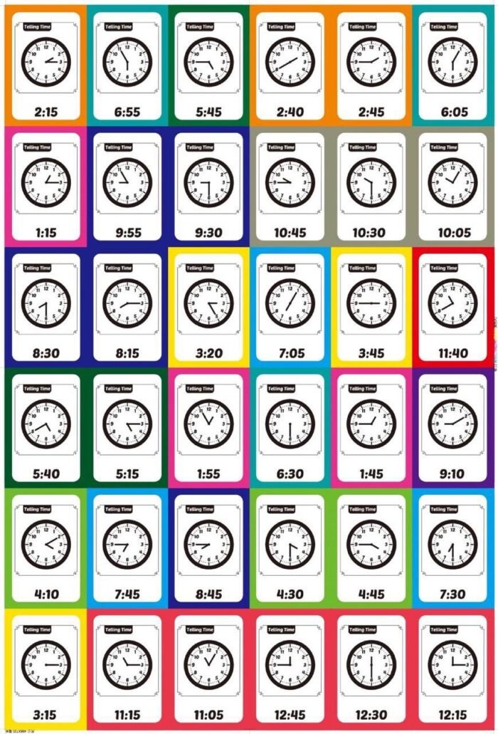 TELLING TIME: KIDS LEARNING FLASH CARDS(36PC CARDS) - Image 3
