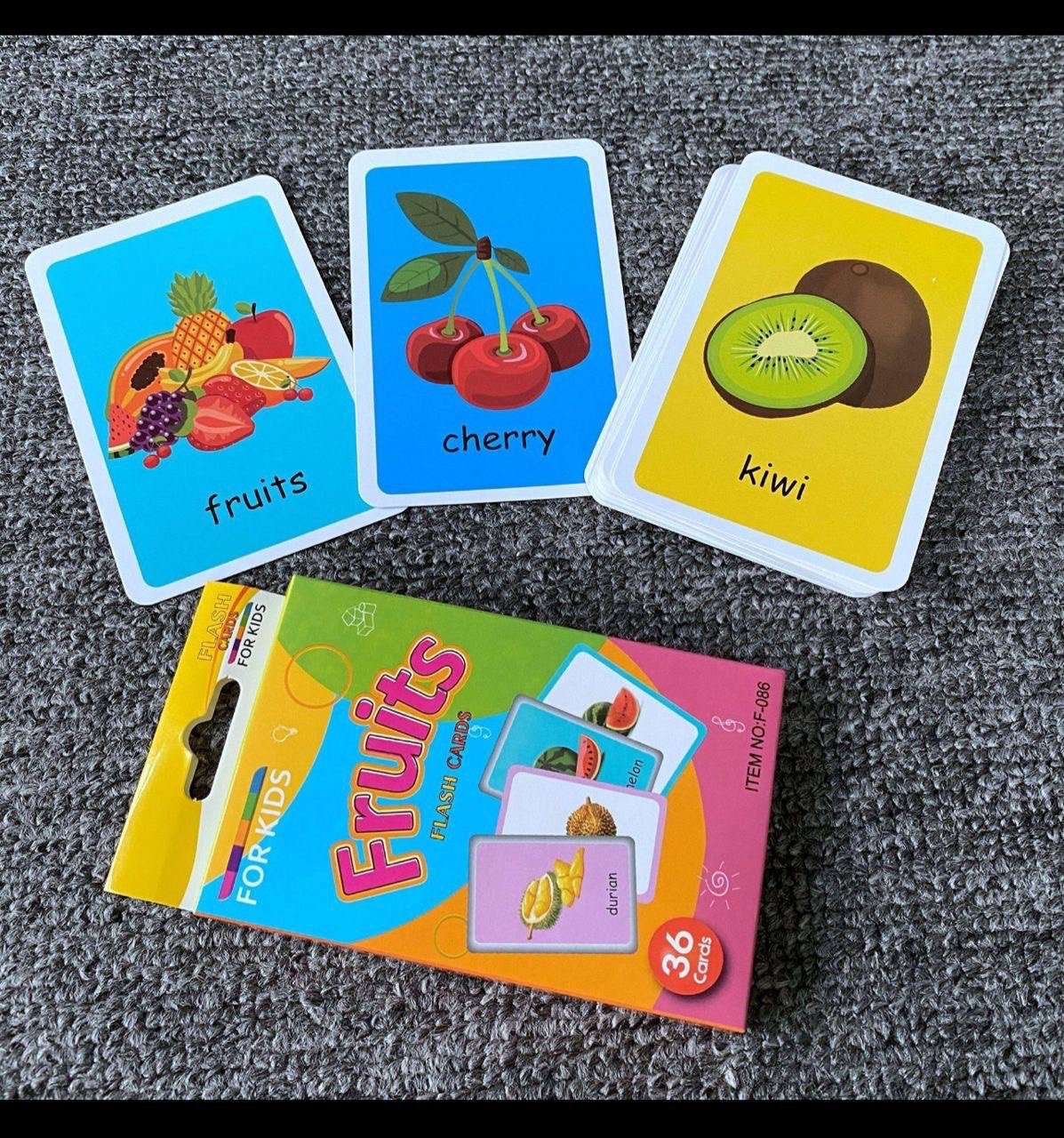 img_1330 FRUITS: KIDS LEARNING FLASH CARDS(36PC CARDS) - Image 1