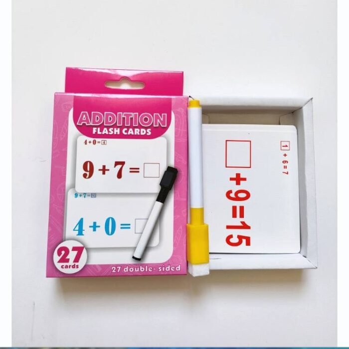 MATHEMATICS : KIDS LEARNING FLASH CARDS(26PC CARDS AND ERASABLE PENCIL) - Image 2