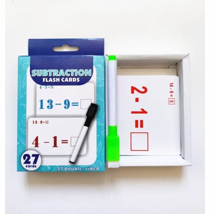 MATHEMATICS : KIDS LEARNING FLASH CARDS(26PC CARDS AND ERASABLE PENCIL) - Image 3