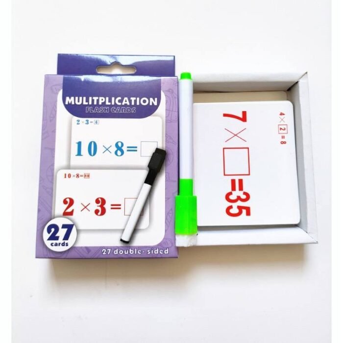 MATHEMATICS : KIDS LEARNING FLASH CARDS(26PC CARDS AND ERASABLE PENCIL) - Image 4