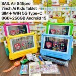 SAIL AIR S45pro SIM + WIFI 
8GB+256GB ANDROID 15
 7INCH IPS UNBREAKABLE SCREEN TYPE C CABLE&CHARGER
WITH TOUCH PEN,3D GLASSES,EVA CASE,SHOULDER STRAPS AND GIFT ITEMS TABLET