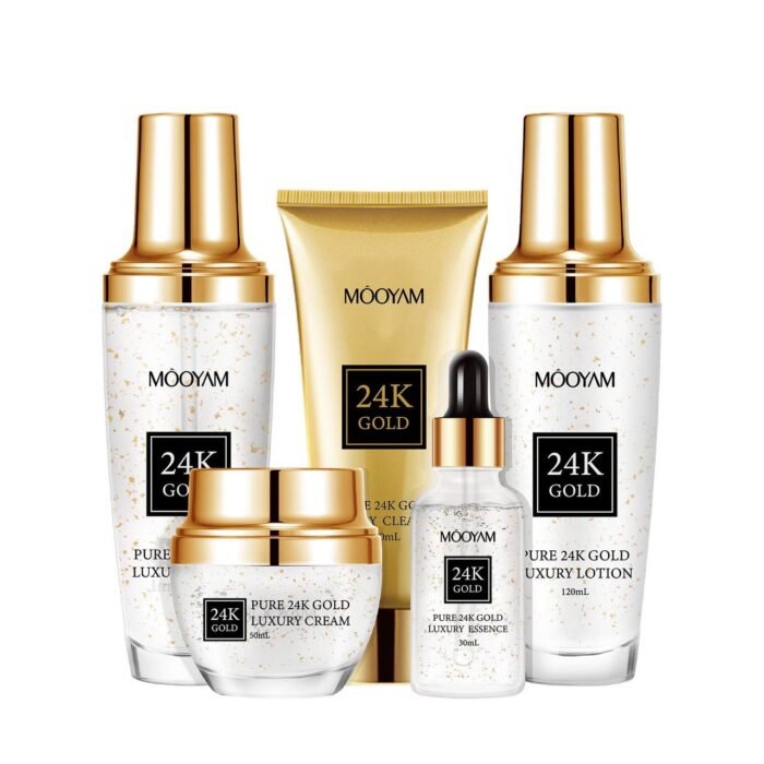 (ON SALES) PURE 24K GOLD LUXURY 5PC SET
Smoothes wrinkles,Even skin tone,Hydrating,Moisturizing,Firm skin - Image 2