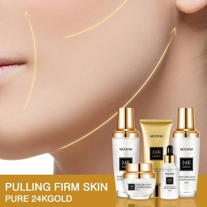 (ON SALES) PURE 24K GOLD LUXURY 5PC SET
Smoothes wrinkles,Even skin tone,Hydrating,Moisturizing,Firm skin - Image 4