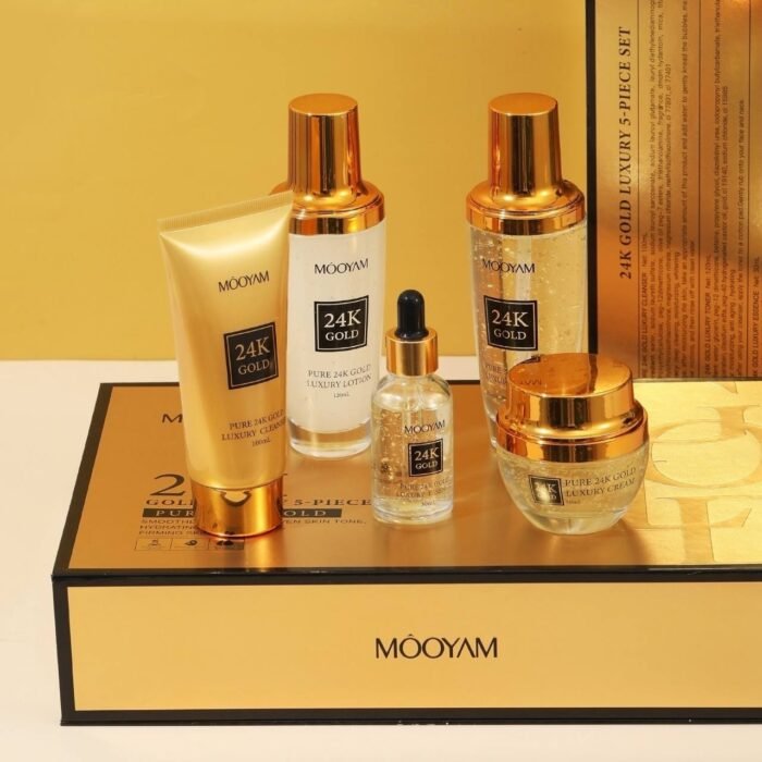 (ON SALES) PURE 24K GOLD LUXURY 5PC SET
Smoothes wrinkles,Even skin tone,Hydrating,Moisturizing,Firm skin - Image 5